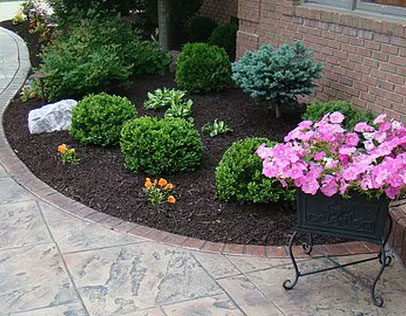 Curved Flower Bed w/ Shrubs | Owasso OK