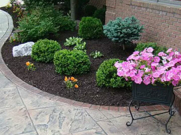 Curved Flower Bed w/ Shrubs | Owasso OK